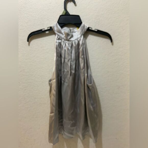 Intermix silk sleeveless top  Mock Neck size M - Picture 1 of 6